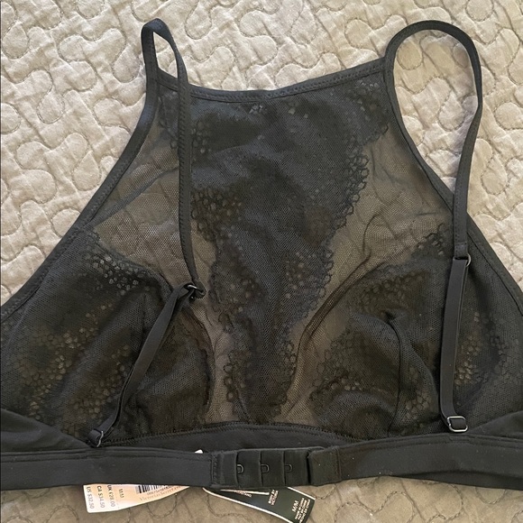 Victoria's Secret Body Collection Black Lace Mesh Sexy Bralette NWT Medium - Picture 7 of 9